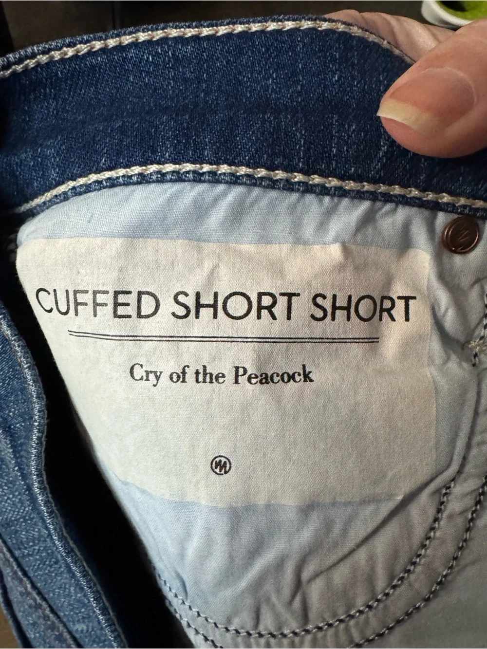 MOTHER Cuffed Short Short Denim Shorts
